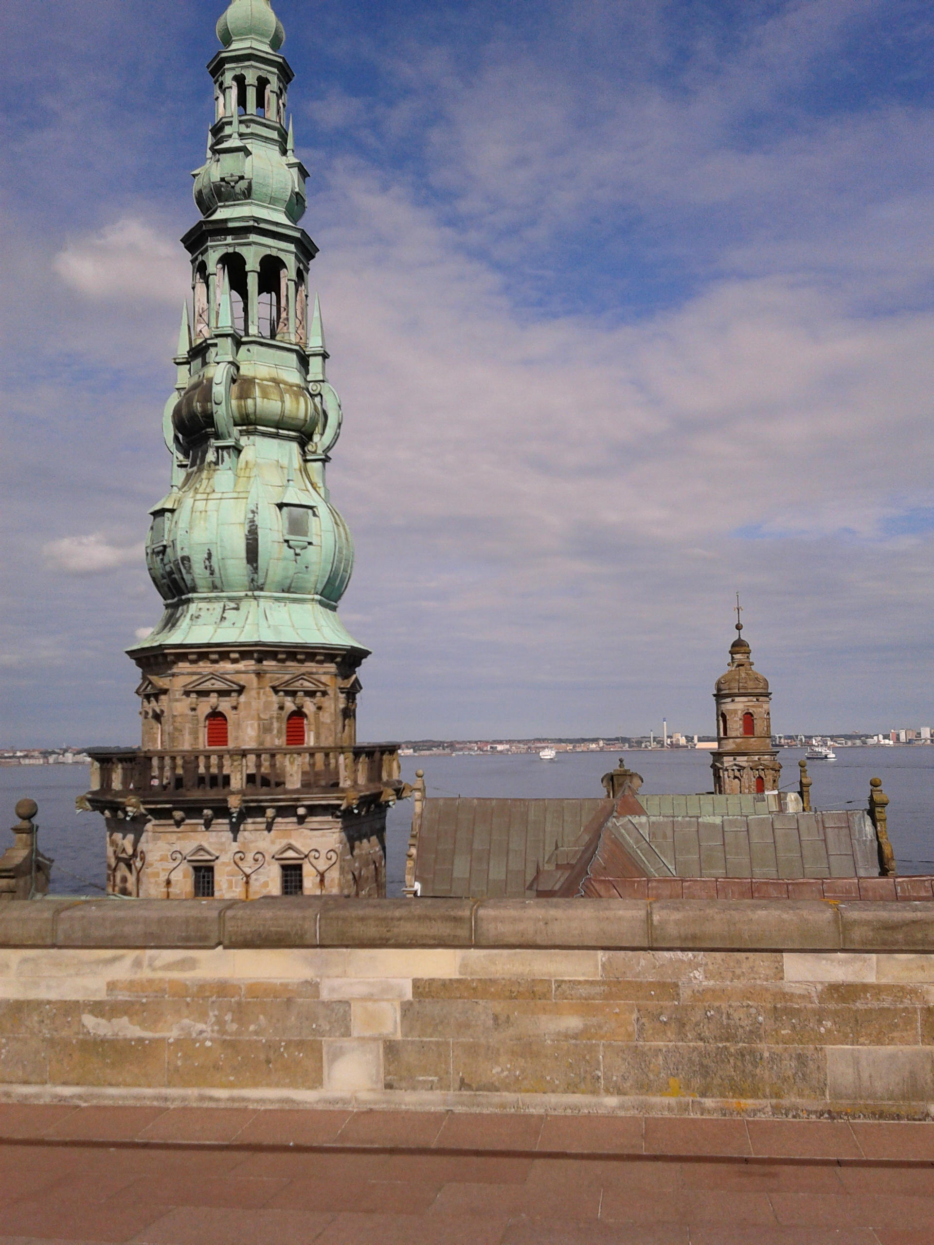 Blick von der Kronborg auf den Öresund und nach Schweden